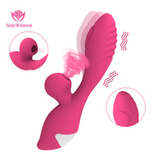 SacKnove Vagina Electronic Masturbator Teaser Silicone Flapping Vibration Sucking Vibrator Wand Toys Sex Adult For Couples